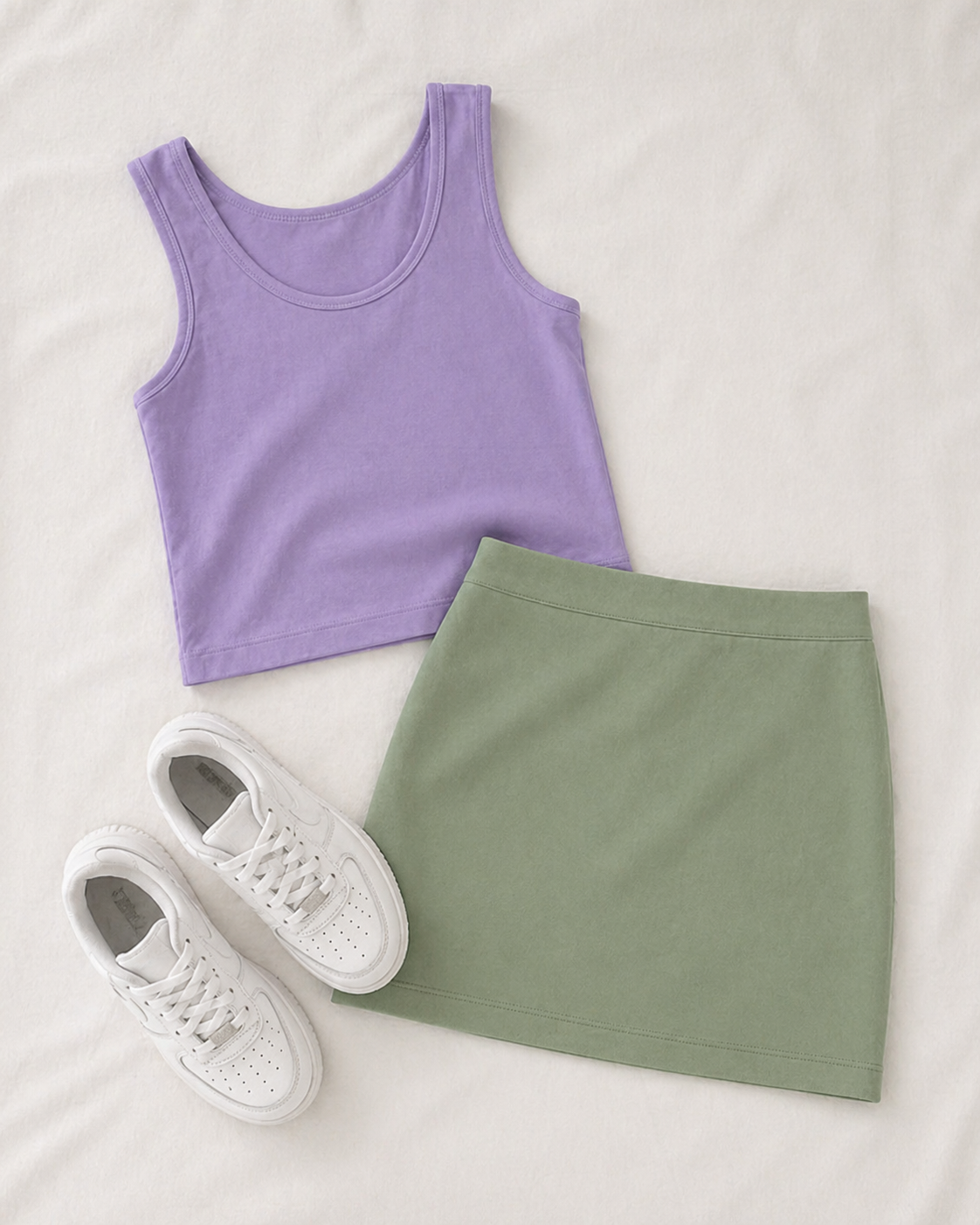 Tank top x mini skirt